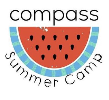 Logo featuring a watermelon slice with 'compass Summer Camp' text.